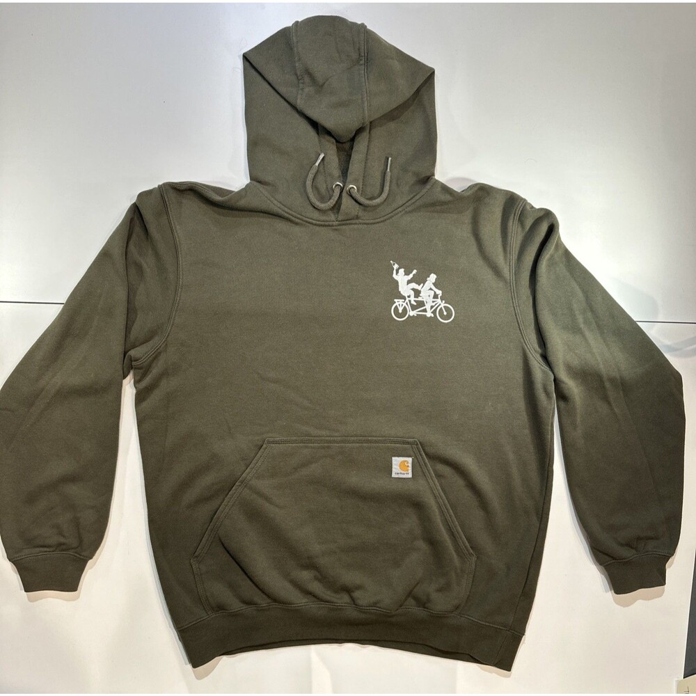 Carhartt Original Fit Midweight Sweatshirt Hoodie Pullover Green  Size Large